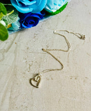 Load image into Gallery viewer, Silver & Cubic Zirconia Heart Pendant