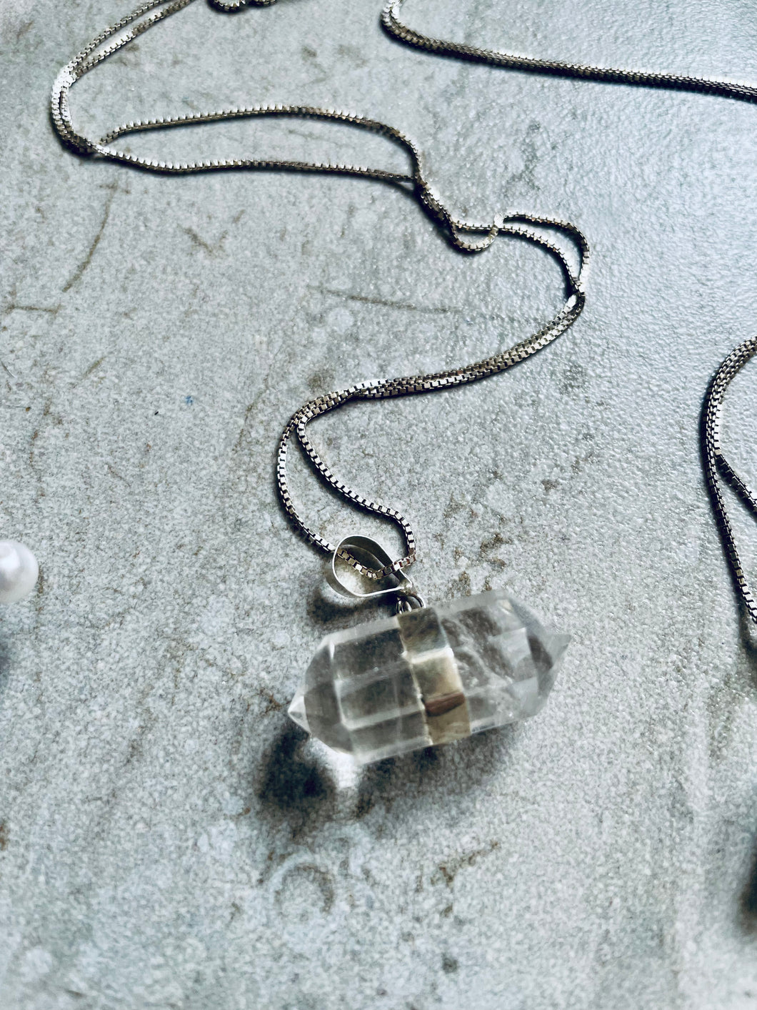 Double Terminated Crystal Pendants