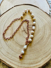 Load image into Gallery viewer, Rose Gold & White Pearls Multi Necklace/Bracelet