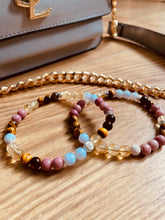 Load image into Gallery viewer, Multi Gemstone wellness bracelet- Blue Lace Agate, Citrine Rhodonite and Tiger Eye