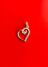 Load image into Gallery viewer, Silver &amp; Cubic Zirconia Heart Pendant
