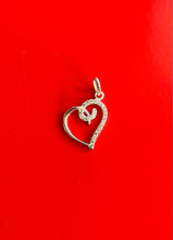 Load image into Gallery viewer, Silver & Cubic Zirconia Heart Pendant