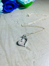Load image into Gallery viewer, Cubic Zirconia, Silver Heart Pendant