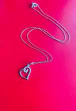 Load image into Gallery viewer, Silver & Cubic Zirconia Heart Pendant