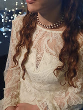 Load image into Gallery viewer, Garnet & Pearl Vintage Choker