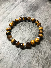 Load image into Gallery viewer, Tiger's Eye & Silver Gemstone Bracelet