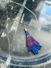 Load image into Gallery viewer, Kyanite, Titanium Aura & Gold Pendant