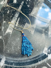 Load image into Gallery viewer, Kyanite, Titanium Aura & Gold Pendant