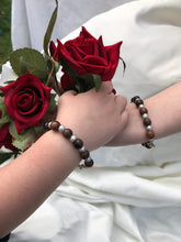 Load image into Gallery viewer, Freshwater Pearl & Wooden Bead Bracelet