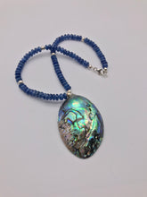 Load image into Gallery viewer, Blue Kyanite with Paua Shell Bespoke Necklace