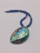 Load image into Gallery viewer, Blue Kyanite with Paua Shell Bespoke Necklace