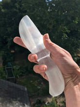 Load image into Gallery viewer, Selenite Satin Spar Polished and Carved Knife