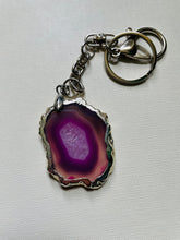 Load image into Gallery viewer, Agate Handbag/keyring Slice charm
