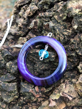 Load image into Gallery viewer, Agate Gemstone Doughnut Pendant
