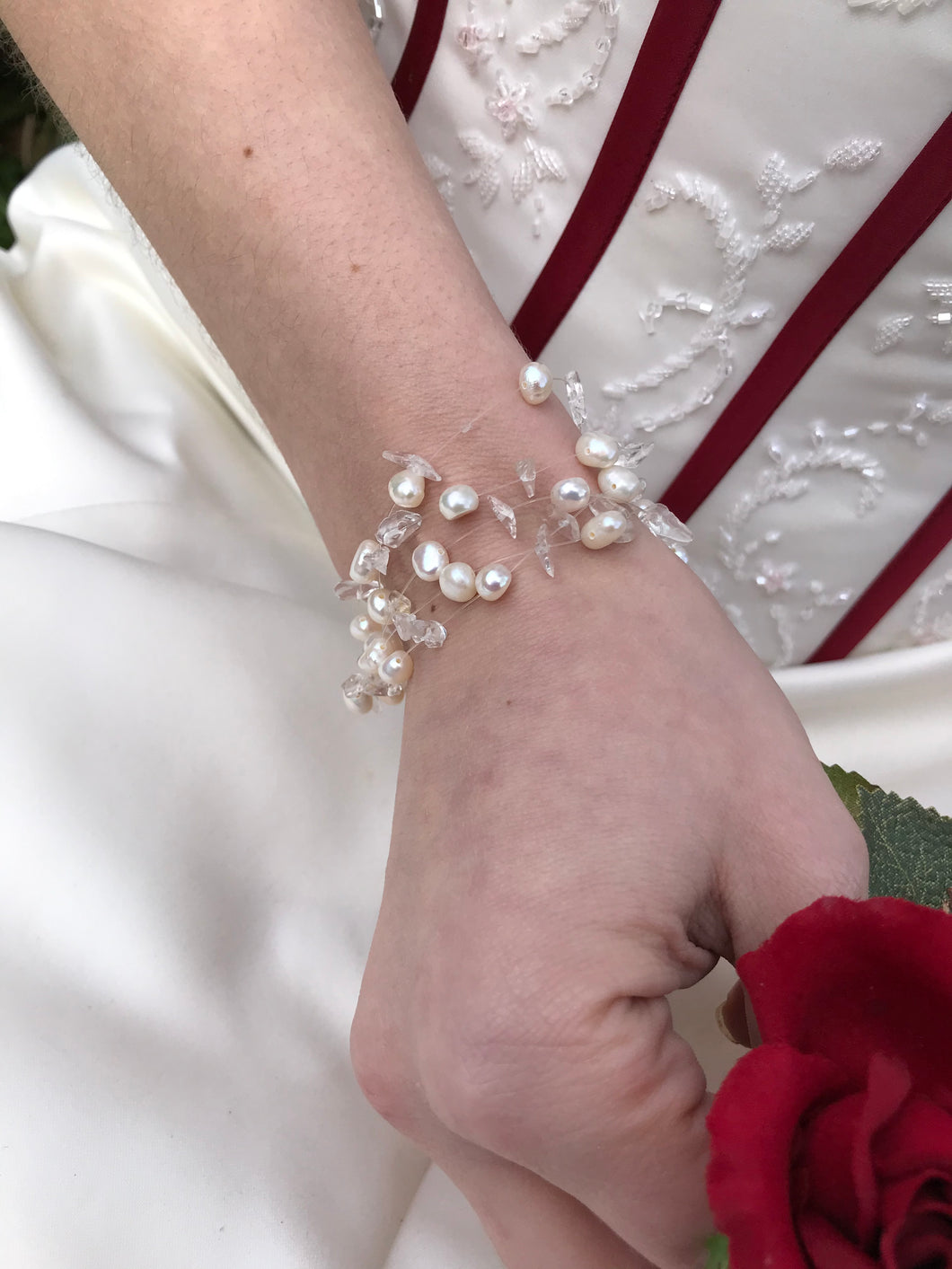 Pearl & Quartz Illusion Bracelet