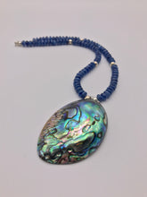 Load image into Gallery viewer, Blue Kyanite with Paua Shell Bespoke Necklace
